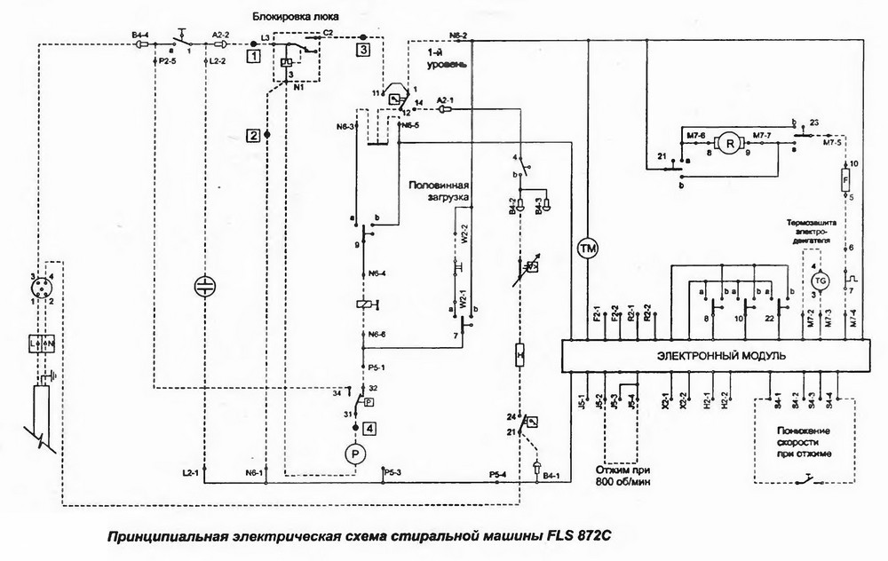 Модуль управления zanussi fj905n схема