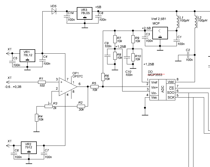 Mcp6022 i sn схема включения