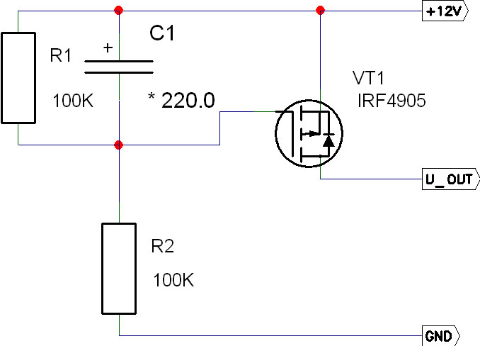 Irf4905 схема включения