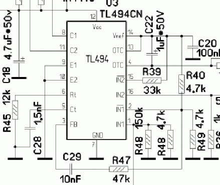 Схема блока питания компьютера на tl494